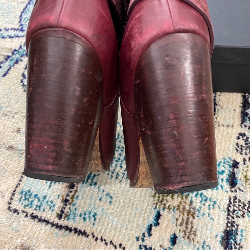 Rag & Bone Harrow Booties in Red - Picture 5 of 6